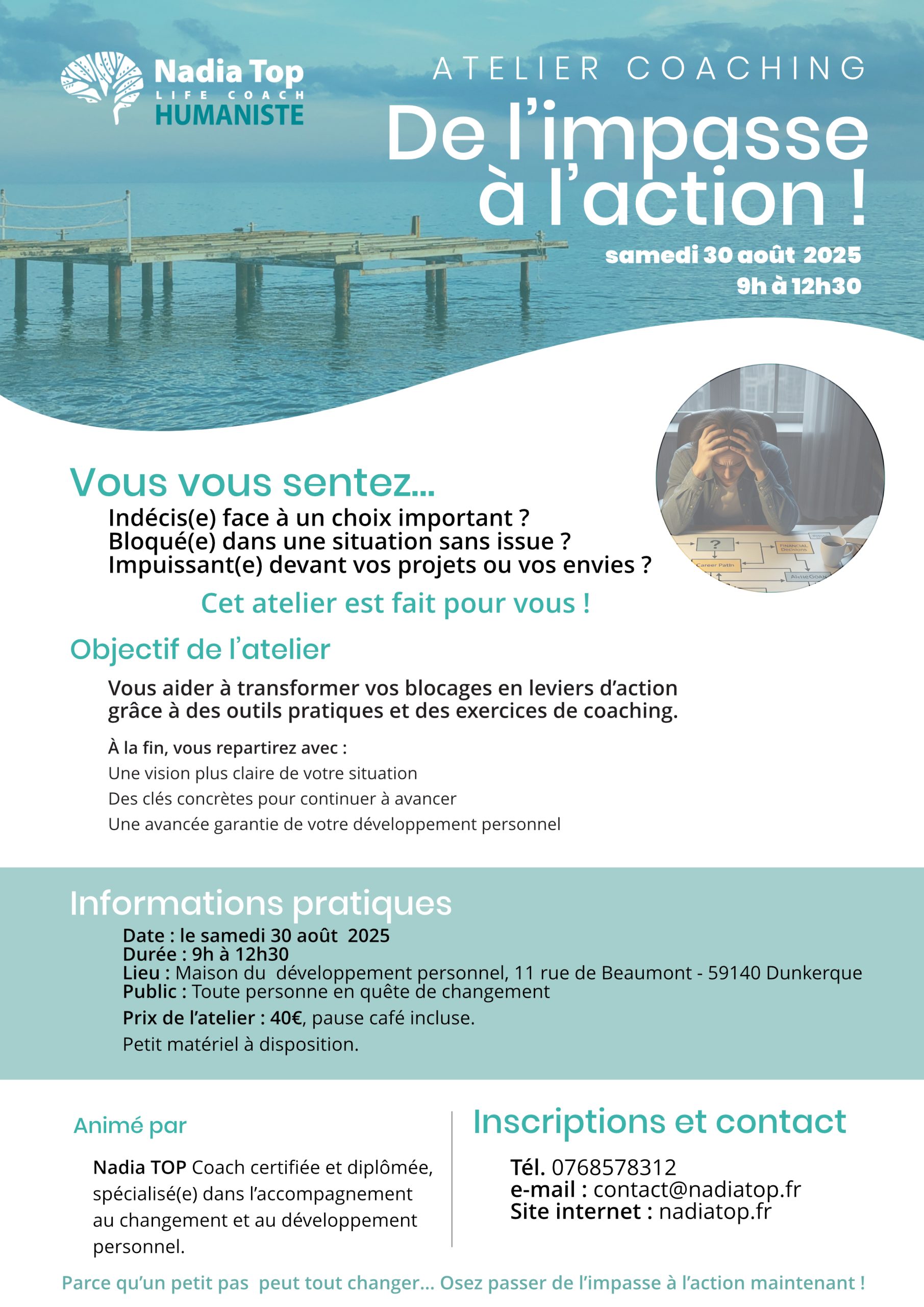 Lire la suite à propos de l’article Atelier de coaching « De l’impasse à l’action ! »