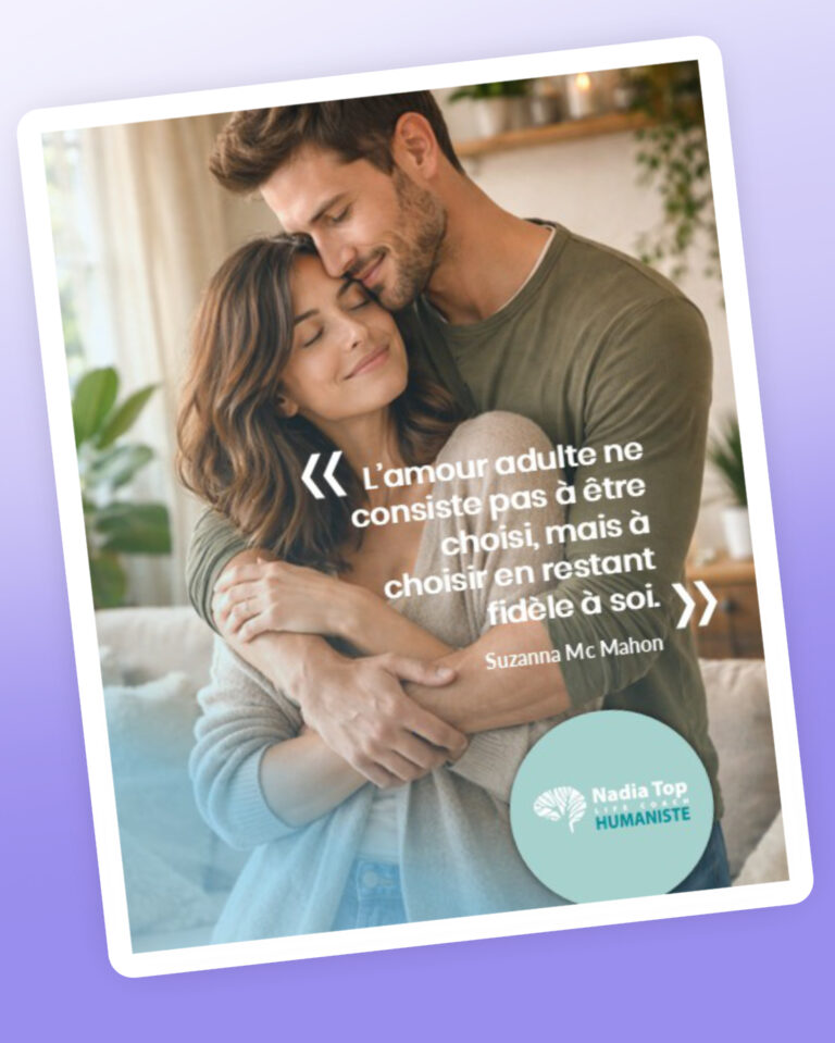 NADIA TOP - L’amour adulte ne consiste pas à être choisi, mais à choisir en restant fidèle à soi.